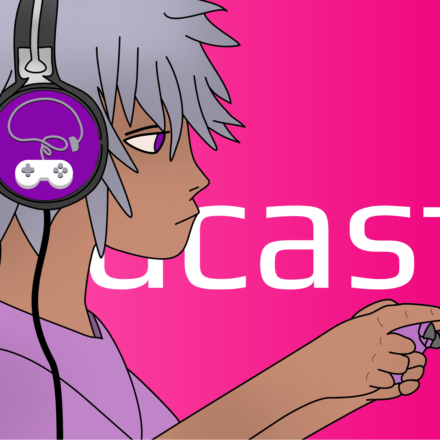 Gaming the Mind podcast logo (character wearing Gaming the Mind branded headphones)